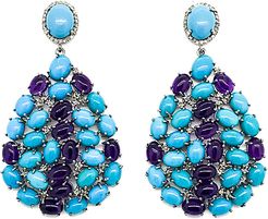 Arthur Marder Fine Jewelry Silver 0.50 ct. tw. Diamond & Gemstone Earrings