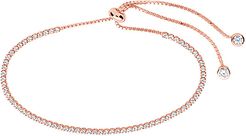 Sterling Forever 14K Rose Gold Over Silver CZ Adjustable Bracelet