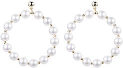 Eye Candy LA Diana Fresh Water Pearl Loop Earrings