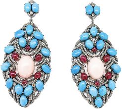Arthur Marder Fine Jewelry 14K & Silver 4.72 ct. tw. Diamond & Gemstone Drop Earrings