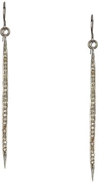 Adornia Fine Silver 0.60 ct. tw. Diamond Drop Earrings
