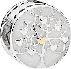 PANDORA 14K & Silver Enamel Tree of Hearts Charm