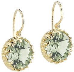 I. Reiss Color Collection 14K 2.78 ct. tw. Diamond & Green Amethyst Earrings