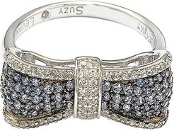 Suzy Levian 18K & Silver 1.17 ct. tw. Sapphire Bow Ring