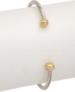 Juvell 18K Two-Tone Plated Twisted Cable Bangle Bracelet