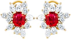 Diana M. Fine Jewelry 18K Two-Tone 5.65 ct. tw. Diamond & Ruby Earrings