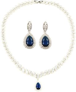 Eye Candy LA Princess CZ Crystal Necklace Set