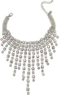 Savvy Cie 18K & Rhodium Plated CZ Bling Bib Necklace