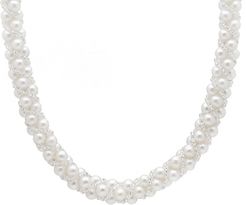Splendid Freshwater Pearls Rhodium Plated 6-7mm Freshwater Pearl Necklace