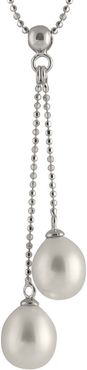 Splendid Pearls Rhodium Plated 7.5-8mm Pearl Necklace