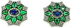 Arthur Marder Fine Jewelry Silver 4.56 ct. tw. Diamond & Gemstone Earrings