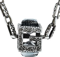 Gucci G Cube Silver G Motif Pendant Necklace