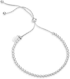 Sterling Forever Rhodium Plated Beaded Slider Bracelet