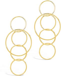 Sterling Forever 14K Plated Linked Hoop Dangle Earrings