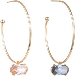 Eye Candy Los Angeles The Luxe Collection 14K Plated Crystal Loop Earrings