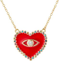 Eye Candy LA Luxe Collection 14K Over Silver CZ Pendant Necklace