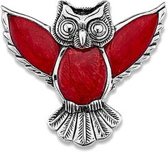 Samuel B. Silver Coral Owl Pendant