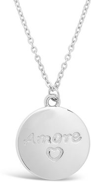 Sterling Forever Silver Amore Pendant Necklace