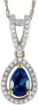 14K 0.56 ct. tw. Diamond & Topaz Necklace