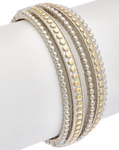 Juvell 18K Plated Twisted Cable Bangle Bracelet