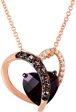 Le Vian? 14K Rose Gold 2.20 ct. tw. Diamond & Gemstone Pendant Necklace