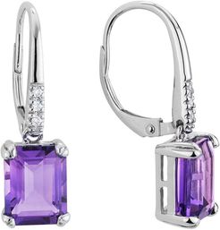 14K 3.99 ct. tw. Diamond & Amethyst Earrings