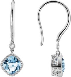 14K 1.42 ct. tw. Diamond & Aquamarine Earrings