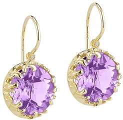 I. Reiss Color Collection 14K 2.78 ct. tw. Diamond & Amethyst Earrings