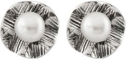 Splendid Pearls Silver 5-5.5mm Pearl Earrings