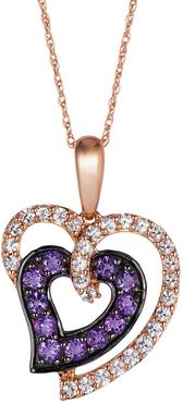 Le Vian? 14K Rose Gold 1.06 ct. tw. Diamond & Amethyst Necklace