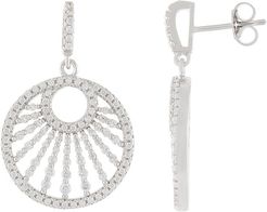 Silver CZ Dangling Earrings