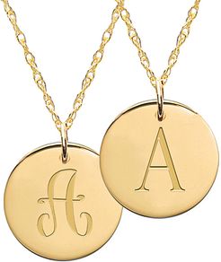 Jane Basch 22K Over Silver Double Sided Initial Necklace (A-Z)