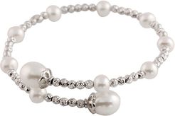 Splendid Pearls Silver 6-9mm Freshwater Pearl Bracelet