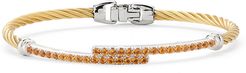 ALOR 14K 1.07 ct. tw. Citrine Cable Bangle Bracelet