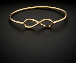 14K Italian Gold Infiniti Bangle