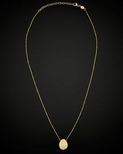 14K Italian Gold Drop Oval Necklace