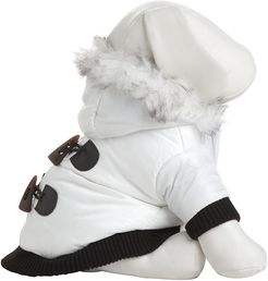 Pet Life Aspen Winter-White Fashion Pet Parka Coat