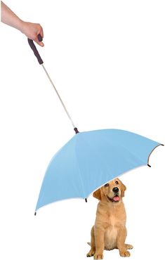 Pet Life Pour-Protection Umbrella With Reflective Lining And Leash Holder