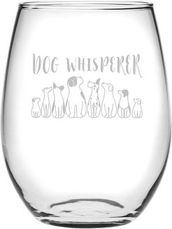 Susquehanna Glass 21oz Dog Whisperer Stemless Wine Set of 4