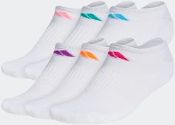 Athletic No-Show Socks 6 Pairs White M