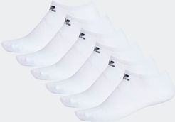 Trefoil No-Show Socks 6 pairs Weiss-Schwarz L