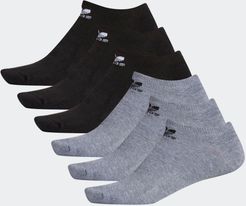 Trefoil Ankle Socks 6 Pairs Medium Grey Heather L