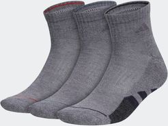Cushioned 2.0 Color Quarter Socks 3 Pairs Medium Grey L