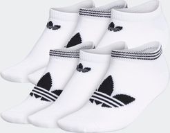 Trefoil Superlite No-Show Socks 6 Pairs White M