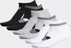 Trefoil No-Show Socks 6 Pairs White M