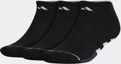 Cushioned 2 No-Show Socks 3 Pairs Black L