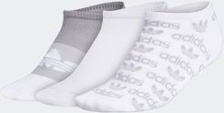 Graphic No-Show Socks 3 Pairs White M