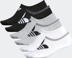 Trefoil No-Show Socks 6 Pairs White M