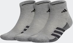 Superlite Stripe 2 Quarter Socks 3 Pairs Medium Grey L