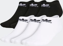 Trefoil No-Show Socks 6 Pairs Multicolor L